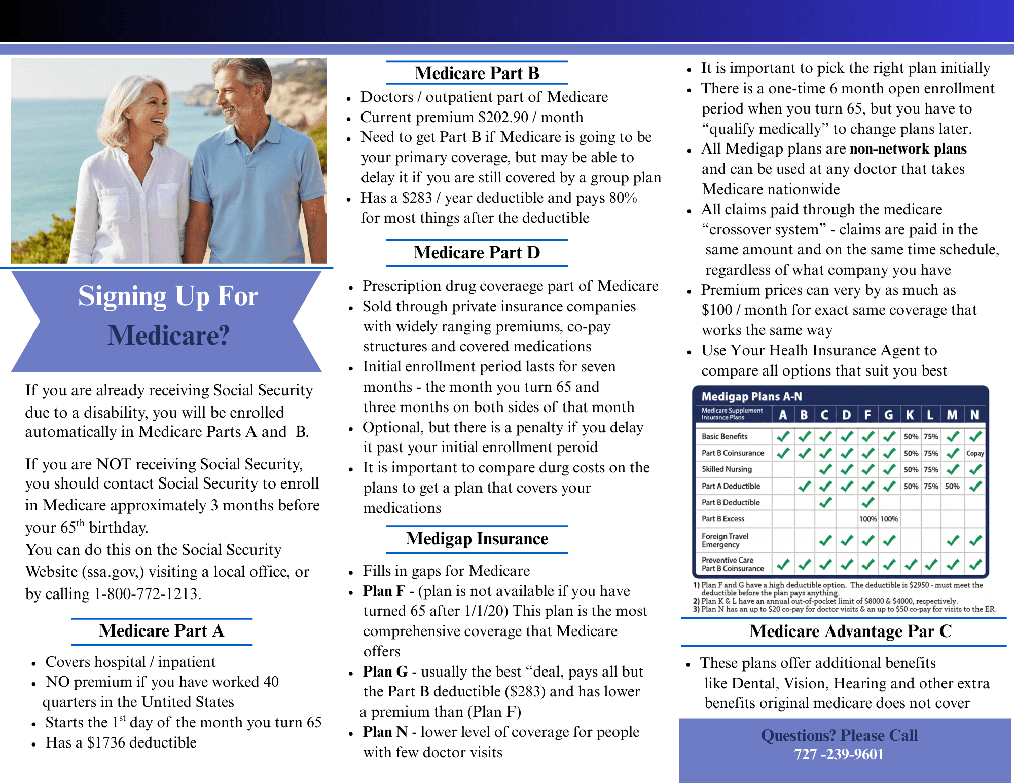 Insurance brochure creative used to inspire the advisor website design